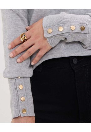 Saco Para Mujer Cuello Redondo Color Gris  Marca Patprimo #30330586