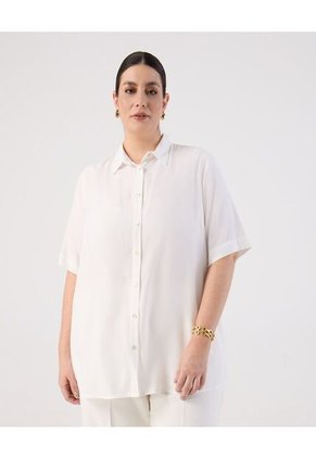 Camisa Para Mujer Manga Corta Color Blanco Marca Patprimo #14010203