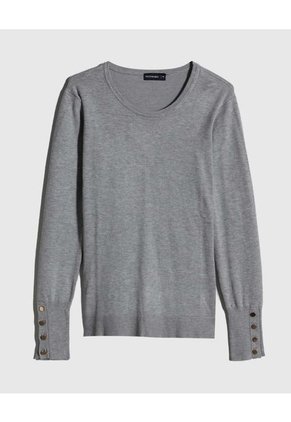 Saco Para Mujer Cuello Redondo Color Gris  Marca Patprimo #30330586