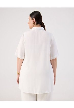 Camisa Para Mujer Manga Corta Color Blanco Marca Patprimo #14010203