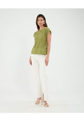 Blusa Para Mujer Manga Corta Color Verde Marca Patprimo #30123537