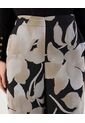 Pantalón Fluido Estampado   Para Mujer Negro Patprimo de Patprimo
