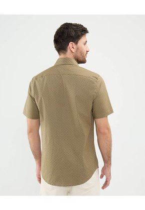 Camisa Para Hombre Manga Corta Sin Bolsillo Cuello Formal C Color Café Marca Patprimo #44013113