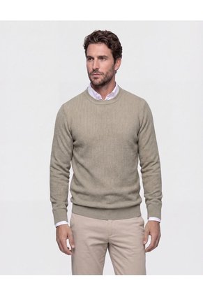 Buzo De Tejido Texturizado Para Hombre Café Patprimo