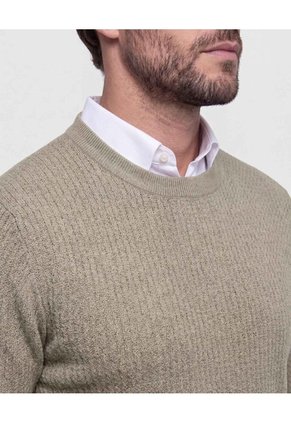 Buzo De Tejido Texturizado Para Hombre Café Patprimo