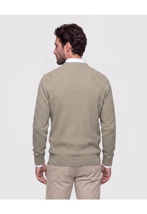 Buzo De Tejido Texturizado Para Hombre Café Patprimo