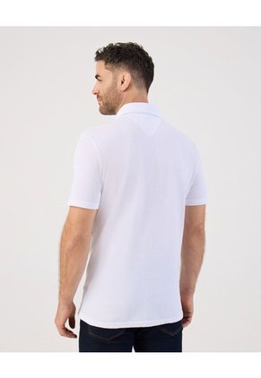 Polo Con Bolsillo   Para Hombre Blanco Patprimo