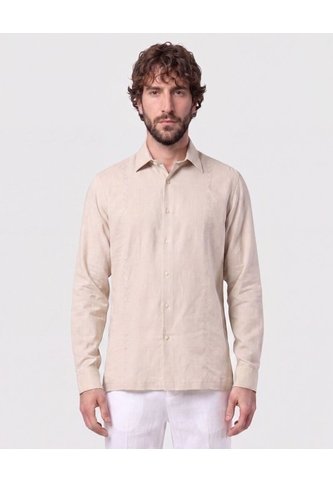 Guayabera Premium Con Alforzas   Para Hombre Café Patprimo Patprimo