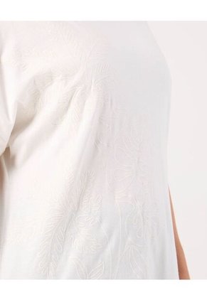 Camiseta Para Mujer Manga Corta Cuello Redondo Color Crema Marca Patprimo #14091444