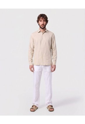 Guayabera Premium Con Alforzas   Para Hombre Café Patprimo