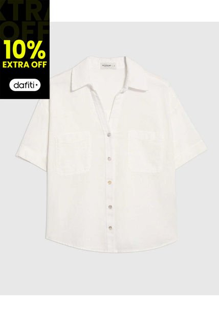 Camisa Para Mujer Manga Corta Color Crema Marca Patprimo #30010677