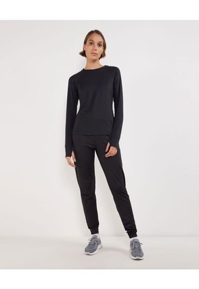 Camiseta Para Mujer Manga Larga Cuello Redondo Color Negro Marca Patprimo #30093438