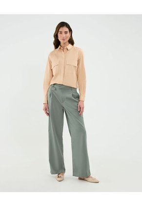 Camisa Para Mujer Manga Larga Color Café Marca Patprimo #30010688