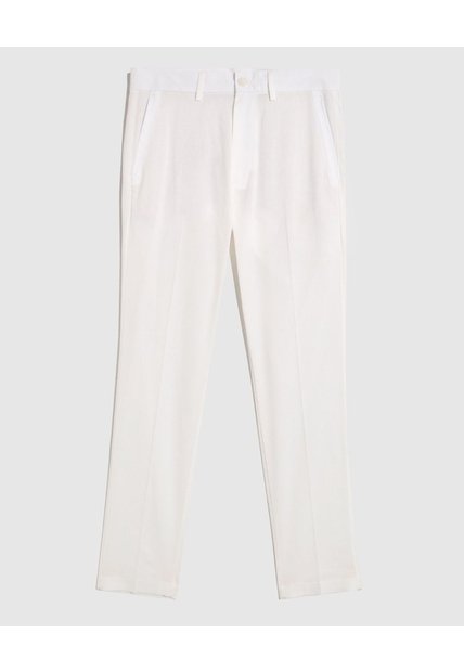 Pantalón Casual Corte Ajustado   Para Hombre Blanco Patprimo