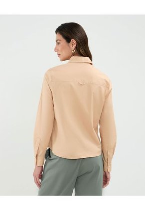 Camisa Para Mujer Manga Larga Color Café Marca Patprimo #30010688