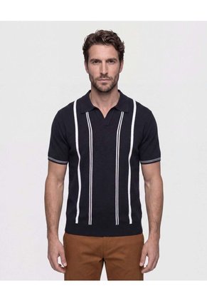 Polo Con Cuello V   Para Hombre Azul Patprimo