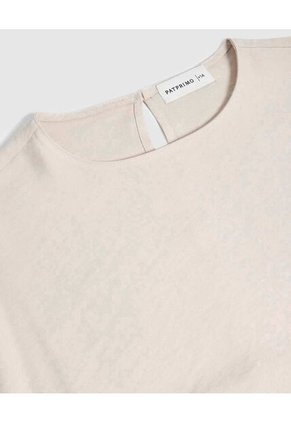 Blusa Para Mujer Manga Corta Color Crema Marca Patprimo #14121404