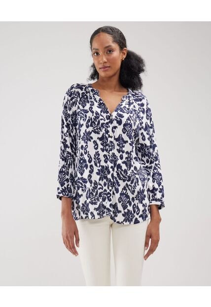 Blusa Para Mujer Manga 3/4 Color Azul  Marca Patprimo #30123271