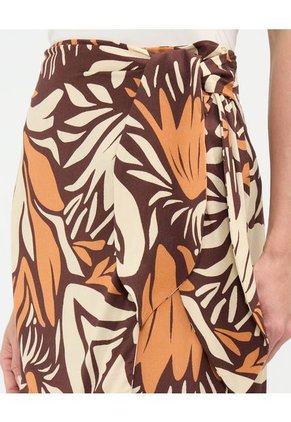 Falda Para Mujer Medio Color Café Marca Patprimo #30140397