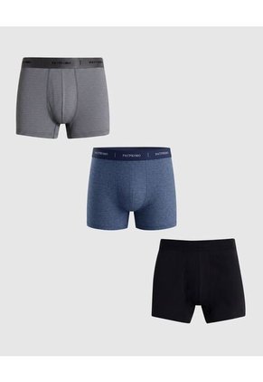 Pack X3 Bóxer Para Hombre En Tela Jaspeada X3 Para Hombre Negro Patprimo