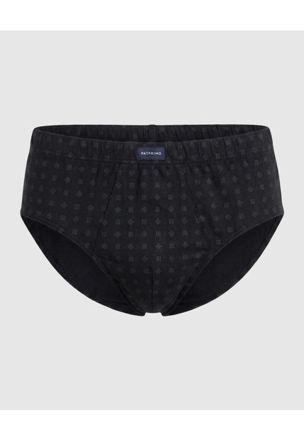 Calzoncillo Clasico Estampado  X1 Para Hombre Negro Patprimo