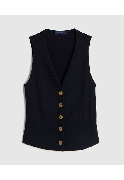 Chaleco  Para Mujer Punto Color Negro Marca Patprimo #30250047