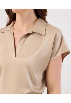 Blusa Para Mujer Manga Corta Color Café Marca Patprimo #30127768
