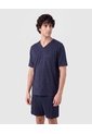 Pijama Corta Con Estampado Para Hombre  Para Hombre Azul Patprimo de Patprimo