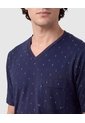 Pijama Corta Con Estampado Para Hombre  Para Hombre Azul Patprimo de Patprimo