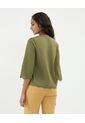 Blusa Bordada   Para Mujer Verde Patprimo de Patprimo