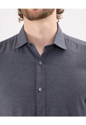 Camisa Para Hombre Manga Larga Sin Bolsillo Color Gris Oscuro Marca Patprimo #44013070