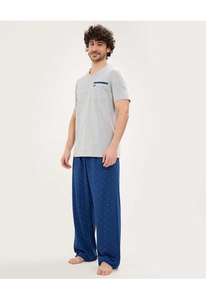 Pijama Para Hombre M/C P/L Color Gris Marca Patprimo #44040209