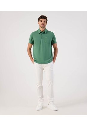 Polo  Para Hombre Cuello Maquina Con Bolsillo Color Verde Marca Patprimo #44111091