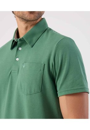 Polo  Para Hombre Cuello Maquina Con Bolsillo Color Verde Marca Patprimo #44111091
