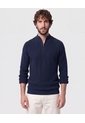 Suéter De  Con Cremallera Y Textura  Para Hombre Azul Patprimo de Patprimo
