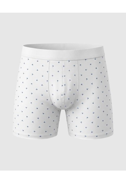 Bóxer Medio Con Estampado  X1 Para Hombre Blanco Patprimo