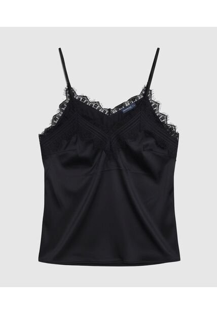 Top  Para Mujer Cuello V Color Negro Marca Patprimo #30220111