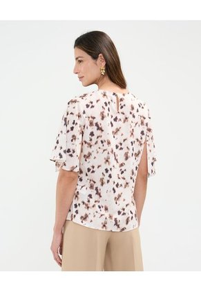 Blusa Para Mujer Manga Corta Color Crema Marca Patprimo #30123476