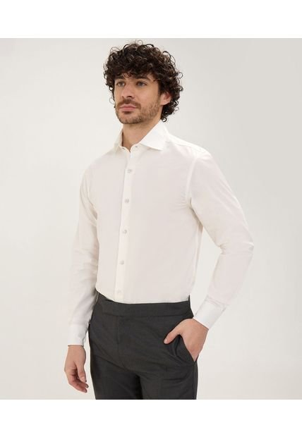 Camisa Para Hombre Manga Larga Sin Bolsillo Color Hueso Marca Patprimo #44013060