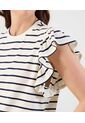 Camiseta  Para Mujer Manga Corta Cuello Redondo Color Crema Marca Patprimo #30097893 de Patprimo