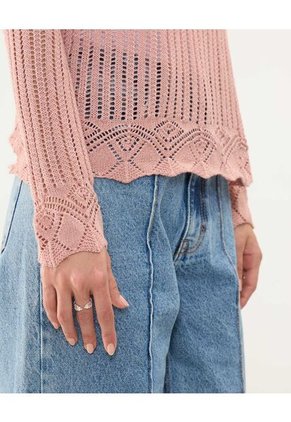 Saco Tejido Con Lurex  Para Mujer Rosa Patprimo