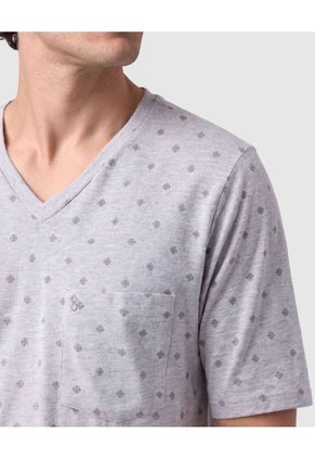 Pijama Corta Con Estampado Para Hombre  Para Hombre Gris Patprimo
