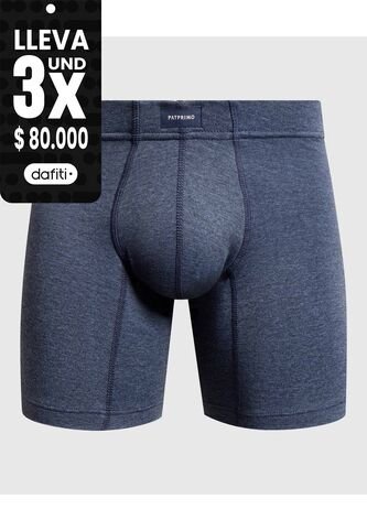 Boxer Medio Unicolor  X1 Para Hombre Azul Patprimo Patprimo