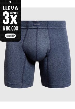 Boxer Medio Unicolor X1 Para Hombre Azul Patprimo