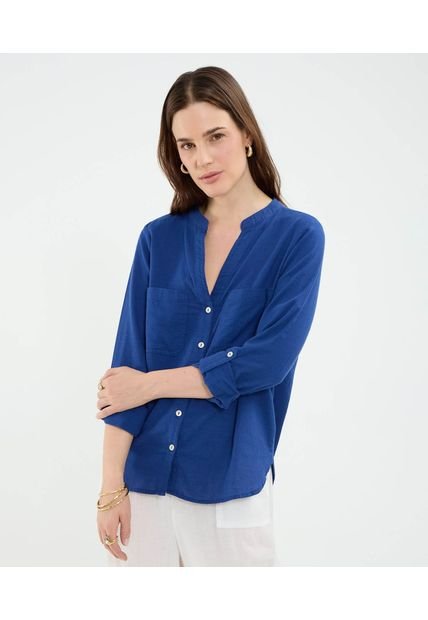 Blusa Para Mujer Manga Larga Color Azul Marca Patprimo #30123452
