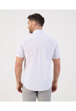 Camisa  Para Hombre Manga Corta Sin Bolsillo Cuello F Color Blanco Marca Patprimo #44017347