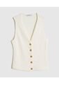 Chaleco  Para Mujer Punto Color Crema Marca Patprimo #30250047 de Patprimo