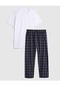 Conjunto De Pijama A Cuadros   Para Hombre Azul Patprimo de Patprimo