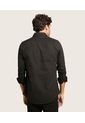 Camisa Para Hombre Manga Larga Sin Bolsillo Cuello Italiano Color Negro Marca Patprimo #44012582 de Patprimo