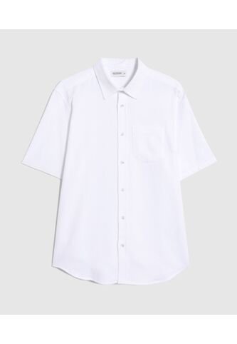 Camisa  Para Hombre Manga Corta Con Bolsillo Cuello C Color Blanco Marca Patprimo #44018298 Patprimo